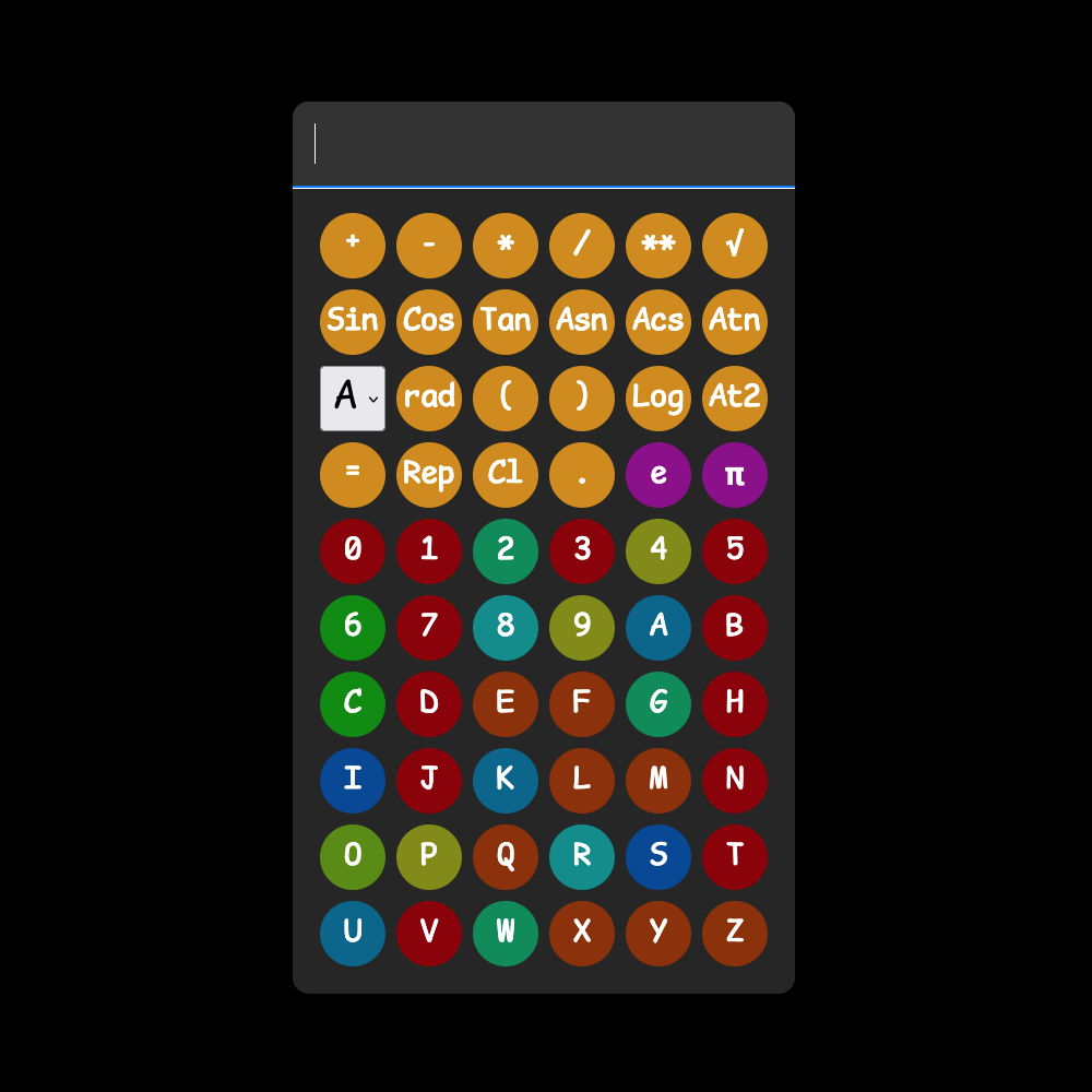 Screenshot of BaseCalc multi-base calculator interface